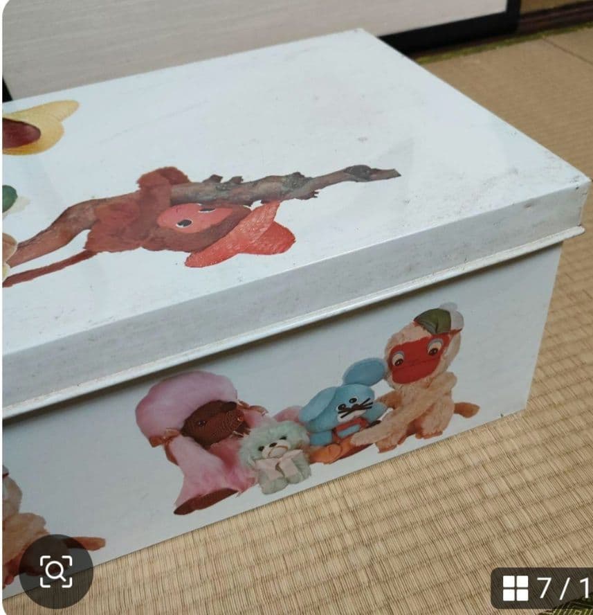メル88777☆ レア☆ブリキ 衣装ケース ２個セット 昭和レトロ
