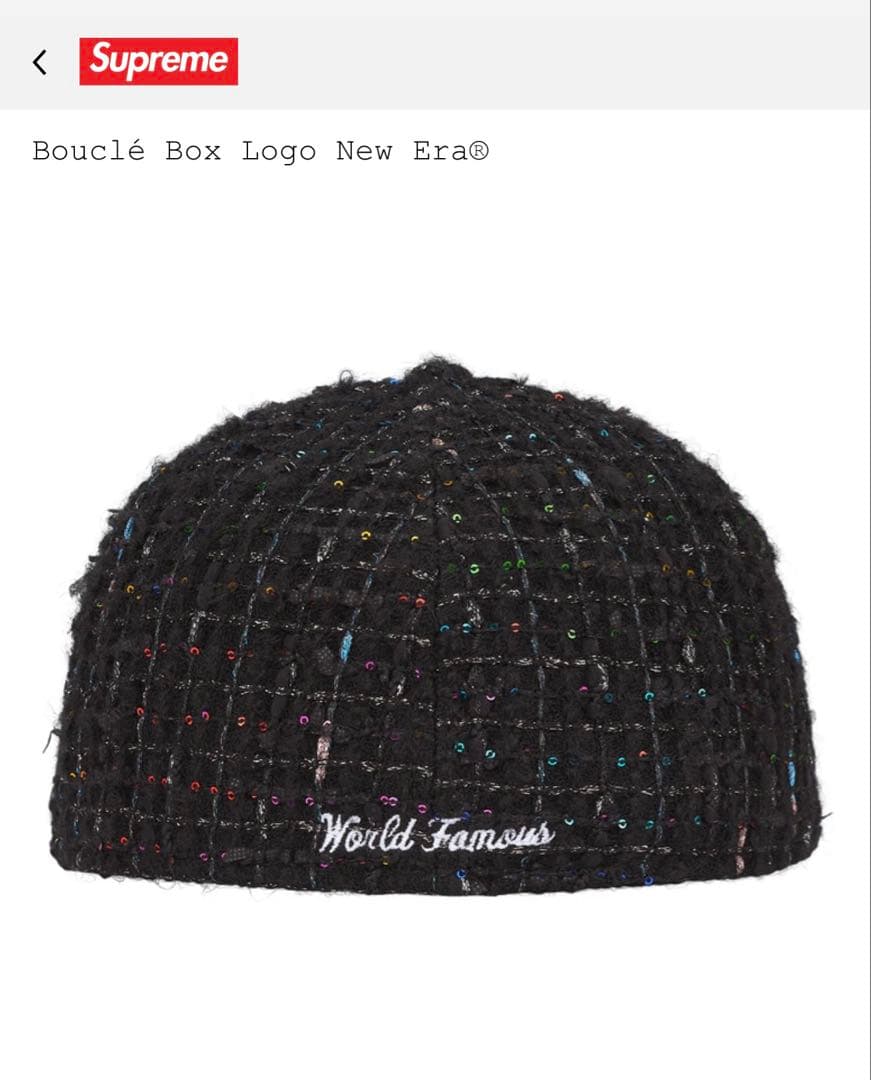 帽子 Supreme Boucle Box Logo New Era \"Black\"