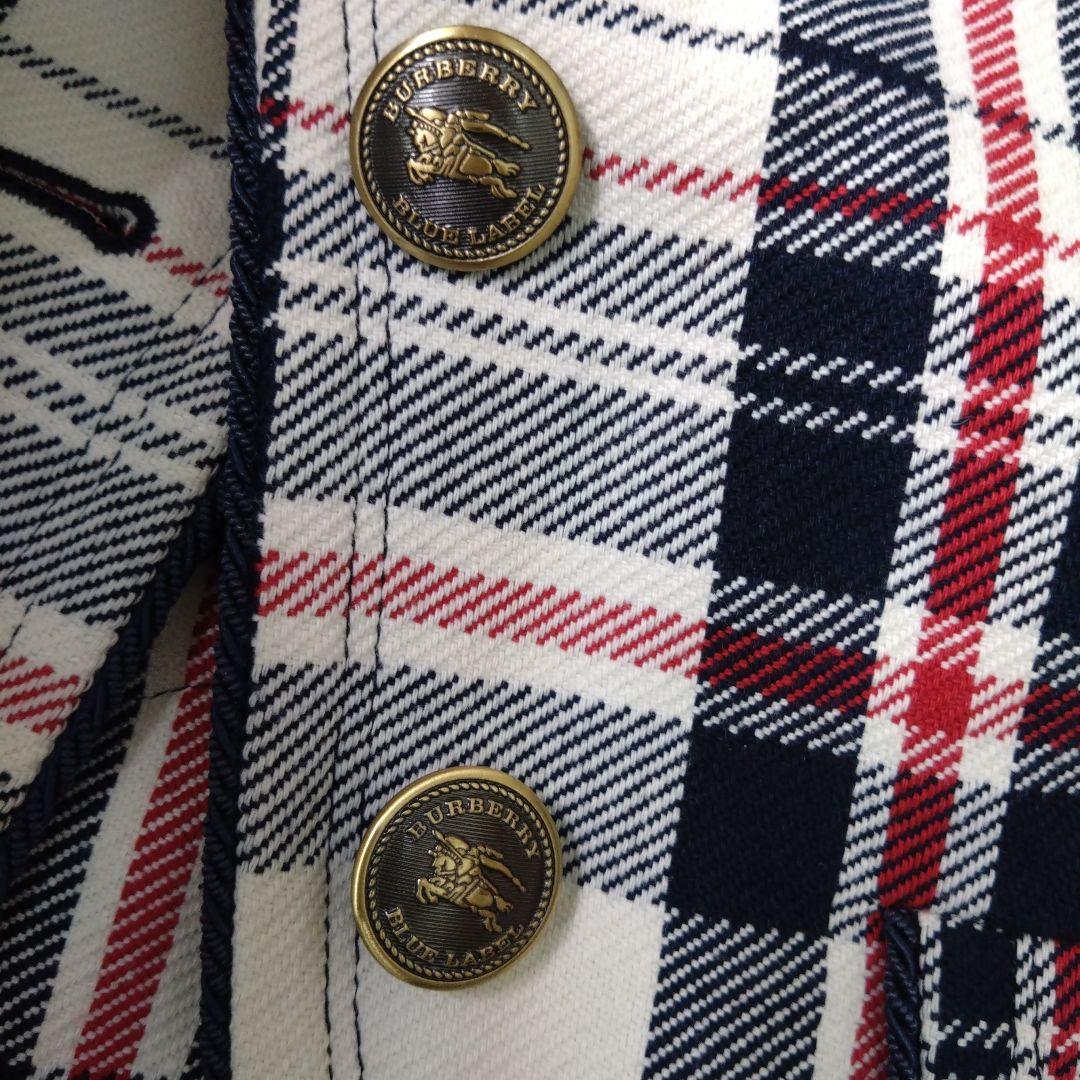 良品　Burberry BLUE LABEL チェック テーラードジャケット