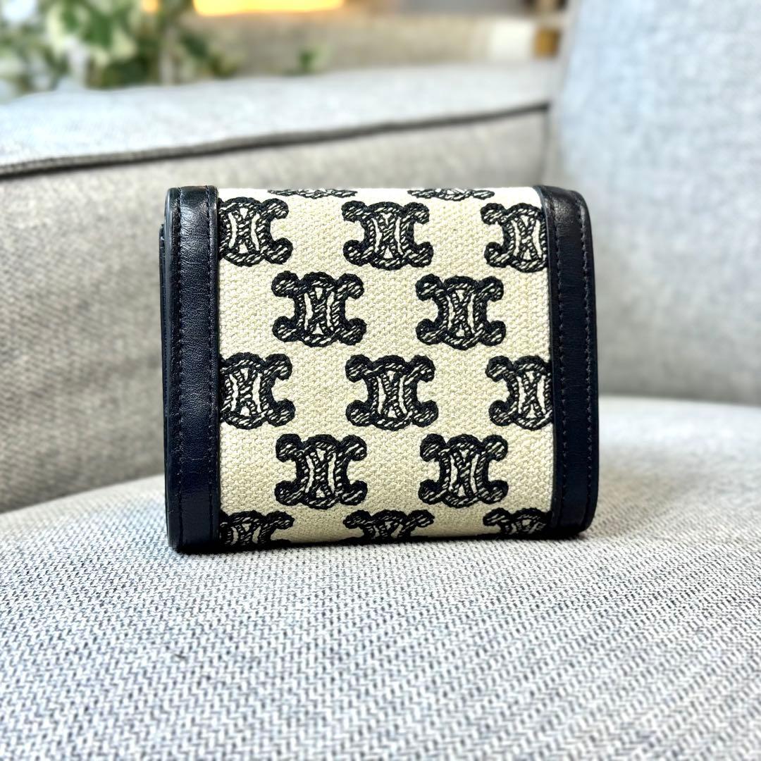 CELINE セリーヌ トリオンフ スモール フラップウォレット 三つ折り財布