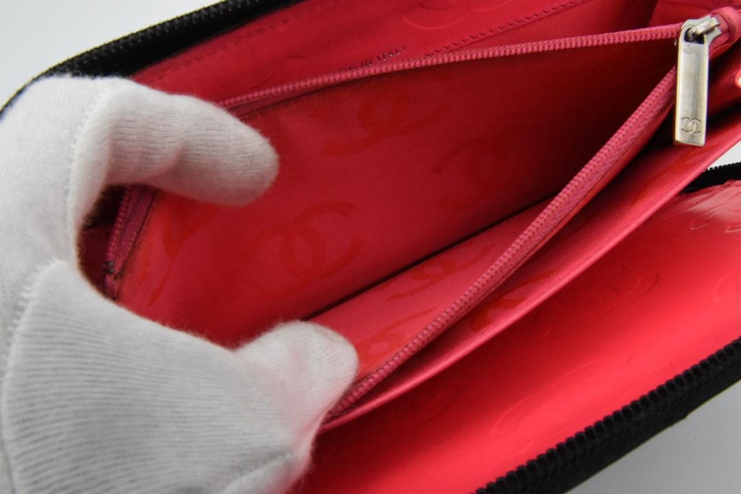 JAPN NET SHOP CHANEL ブラックレザー 三つ折り
