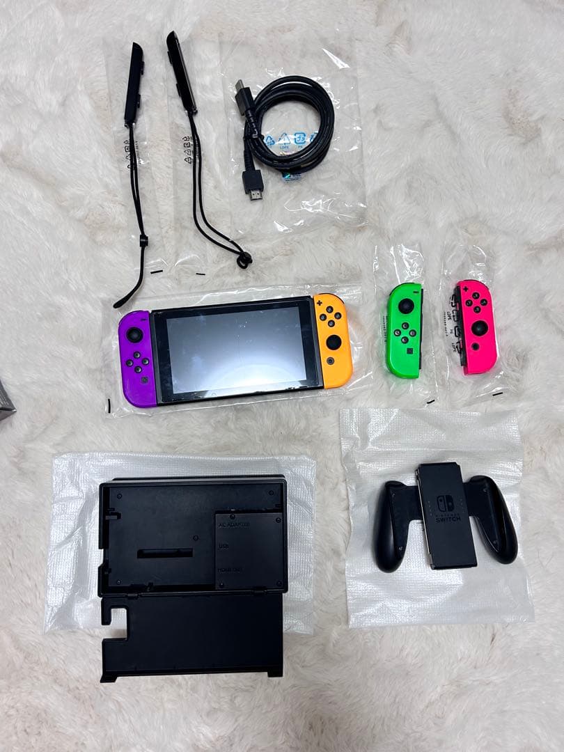 Nintendo Switch 本体 緑，ピンク，黄色（オレンジ），紫