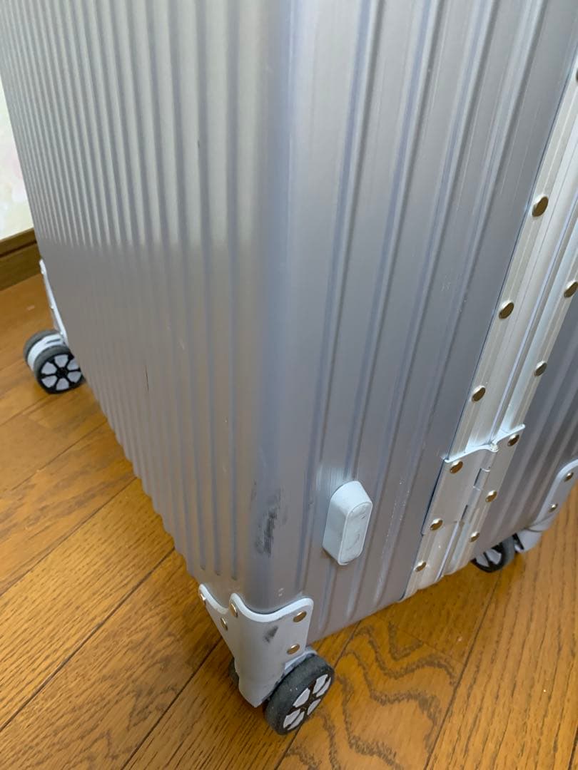 スーツケース 耐衝撃 TSAロック 超軽量 大容量 XXL 80L シルバー