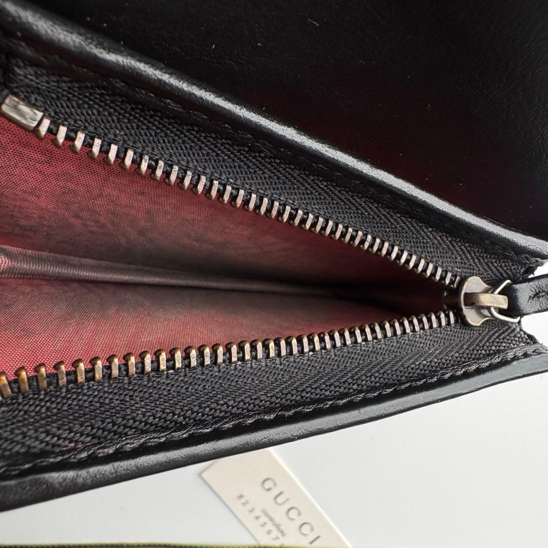【美品】 GUCCI グッチ マーモント 2つ折り 財布 コンパクト パイソン