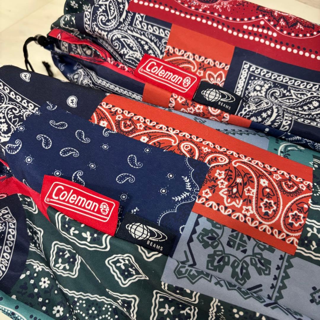 Coleman × BEAMS レイチェア バンダナ柄　コラボ限定2脚セット