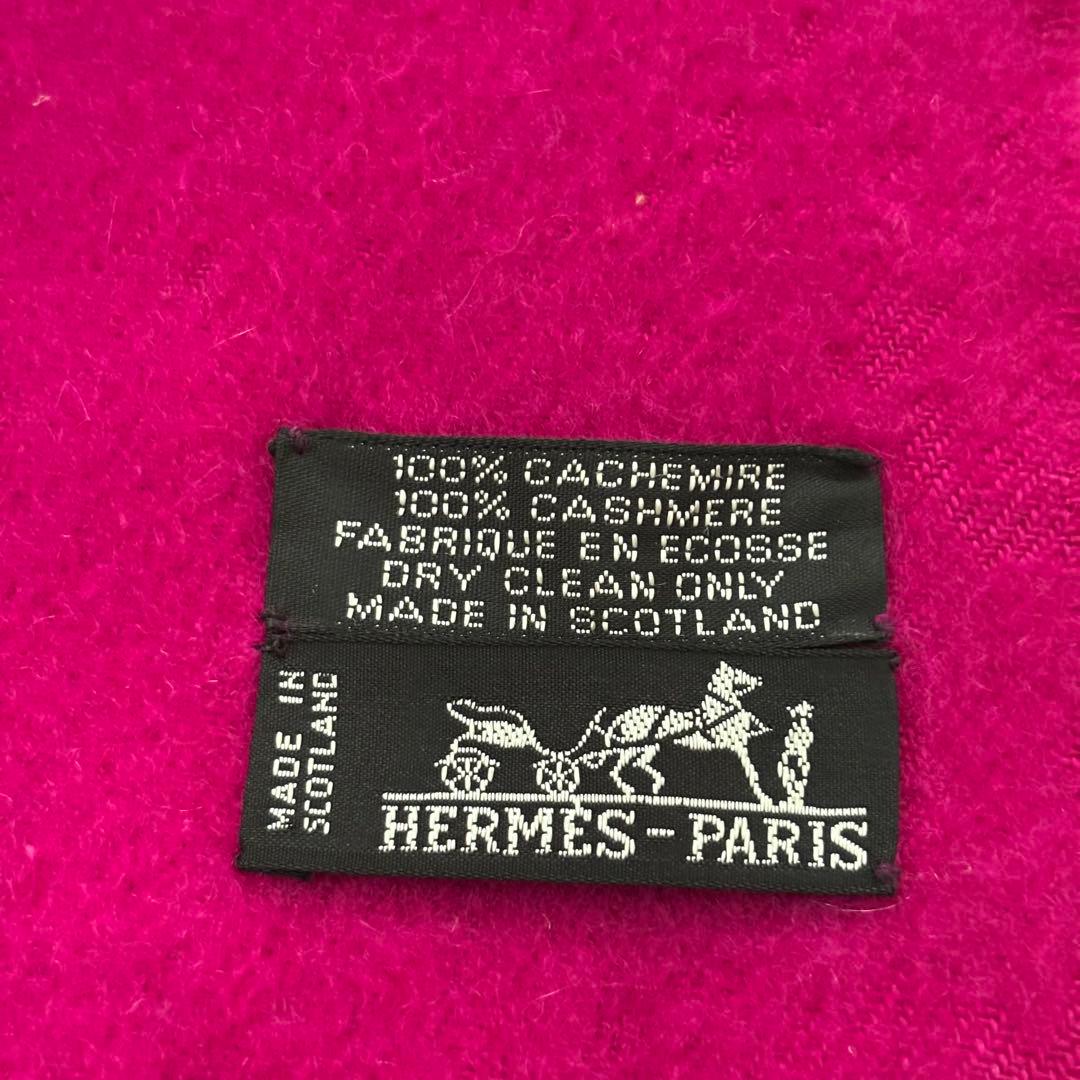 HERMES エルメス カシミヤ100 大判 ストール マフラー