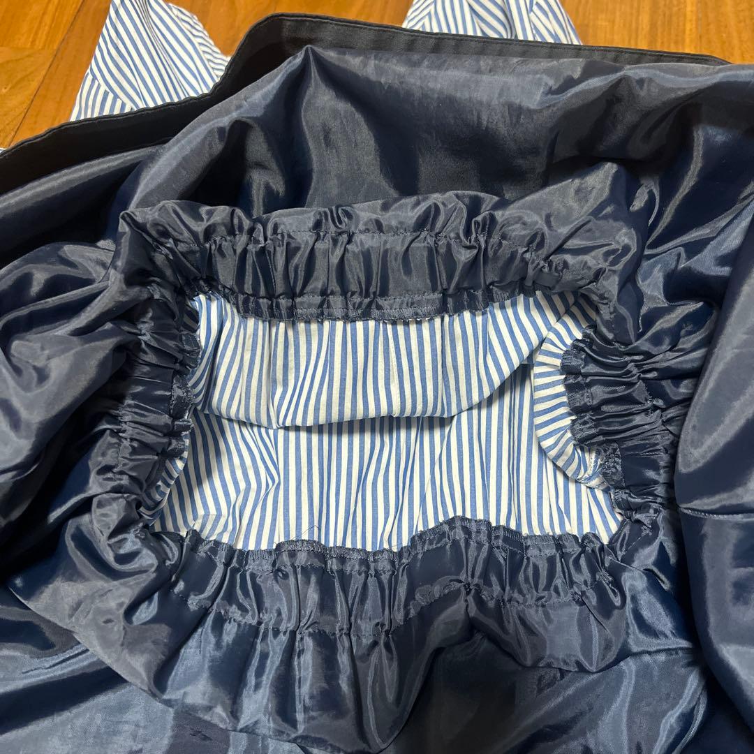 Burberryブルーレーベルクレストブリッジ　ストライプ柄切替ワンピース　38