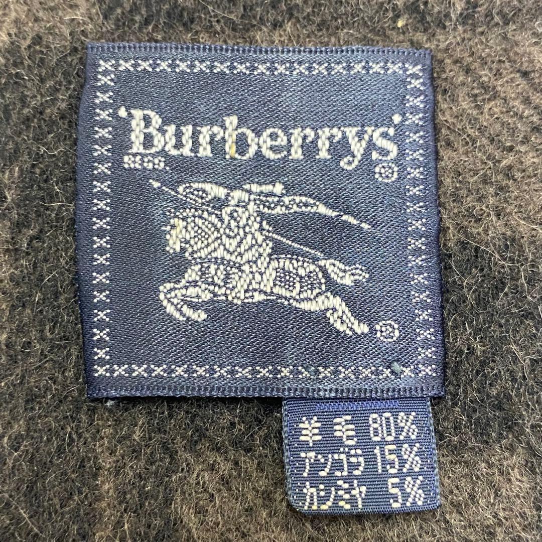 希少★BURBERRYS Bロゴマフラー 大判 カシミヤ アンゴラ混