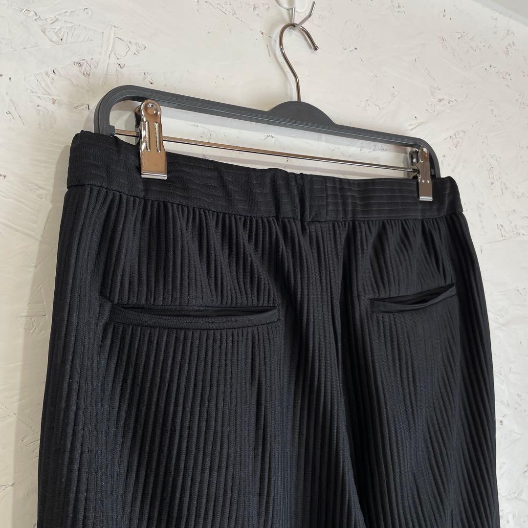 セットアップ【ZARA】プリーツジャケット　テーパードパンツ　黒　L