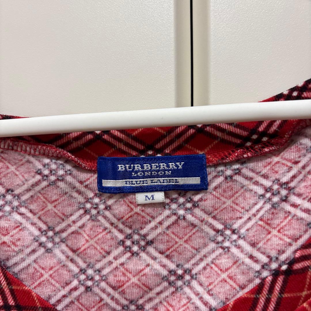 BURBERRY ブルーレーベル チェック柄 Tシャツ M