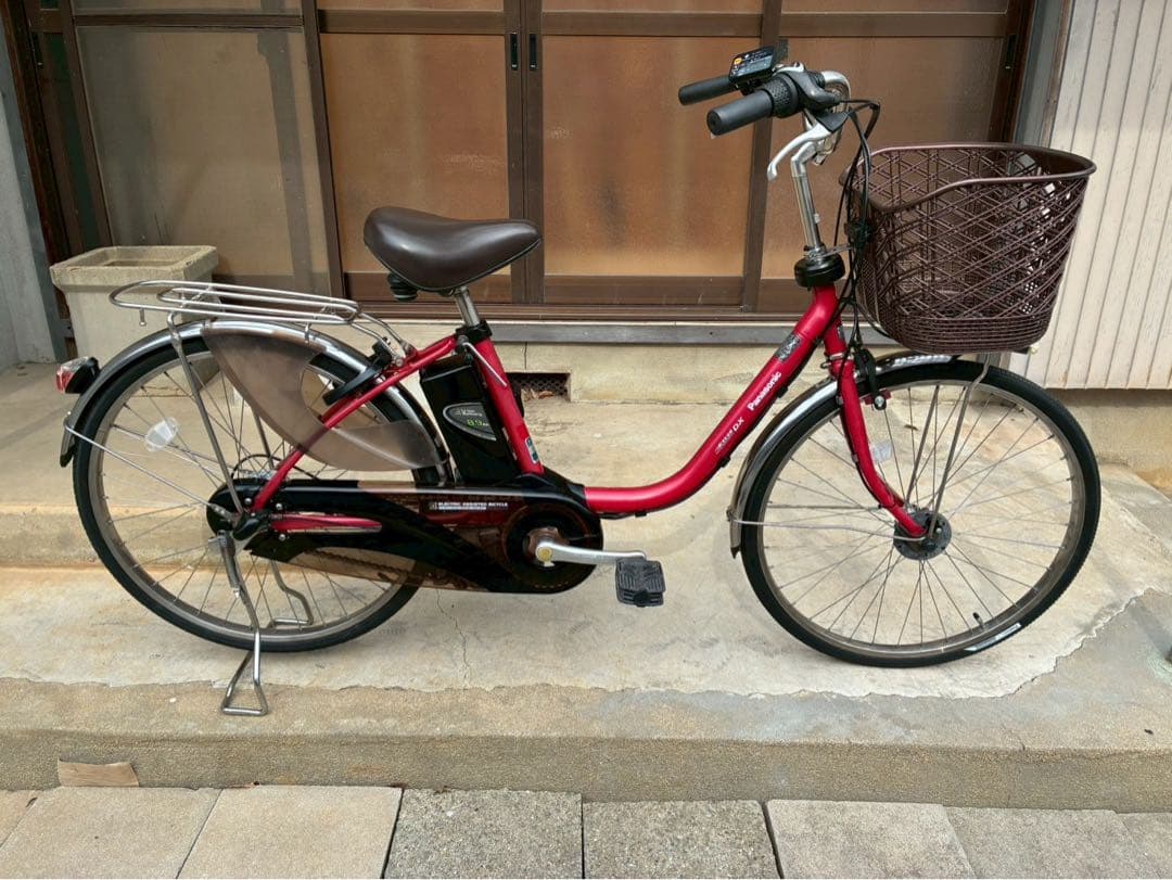 電動自転車　№8417 パナソニック ビビDX 24インチ レッド