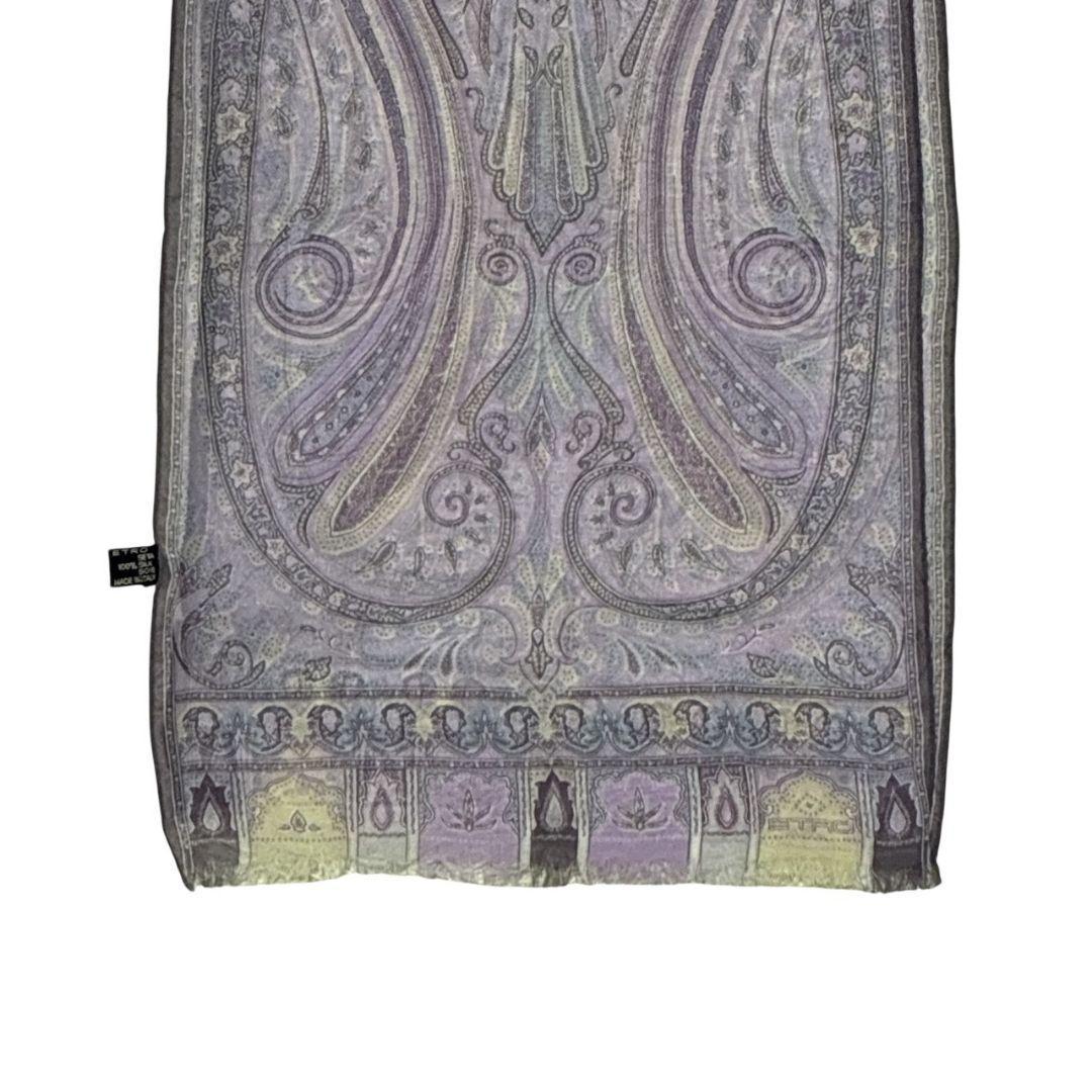 極美品✨ETRO エトロ シルク イタリア製 ストール スカーフ ペイズリー
