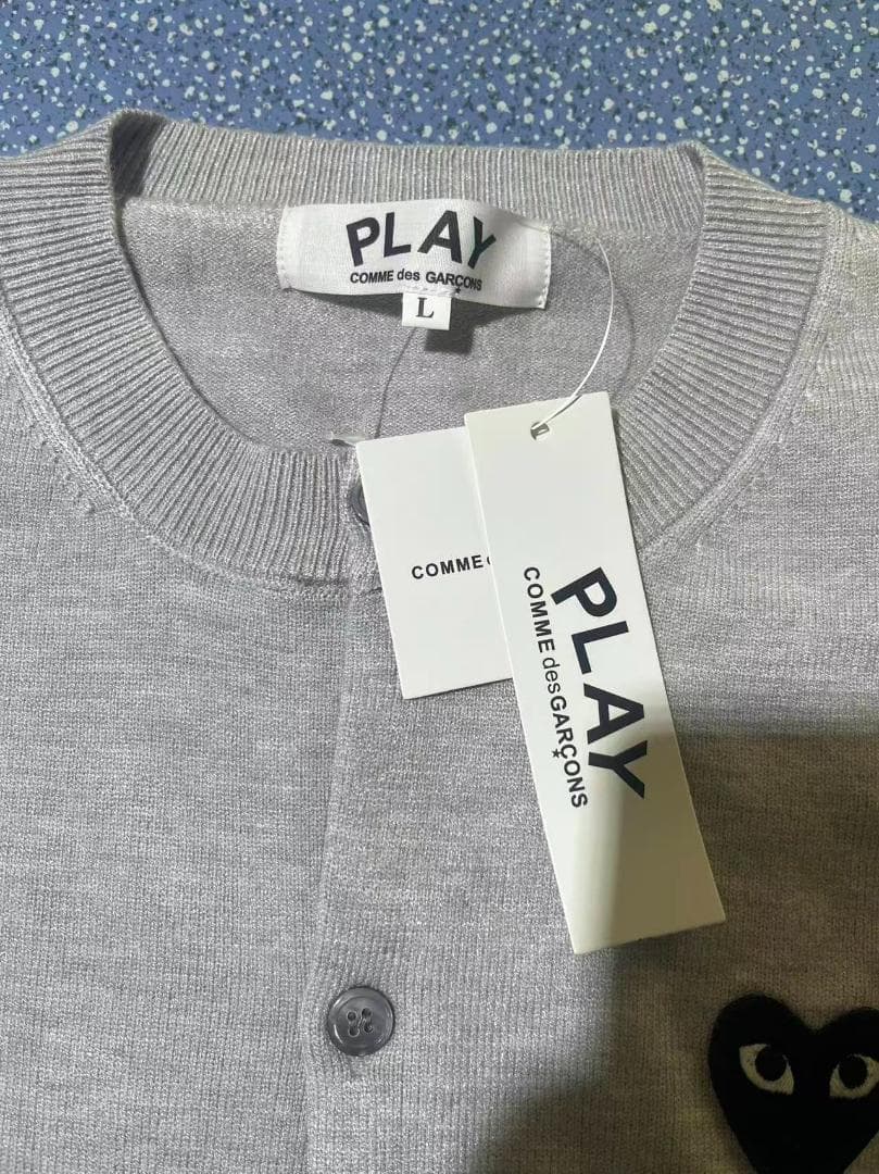 PLAY COMME des GARCONS カーディガンM-Lサイズグレー#4