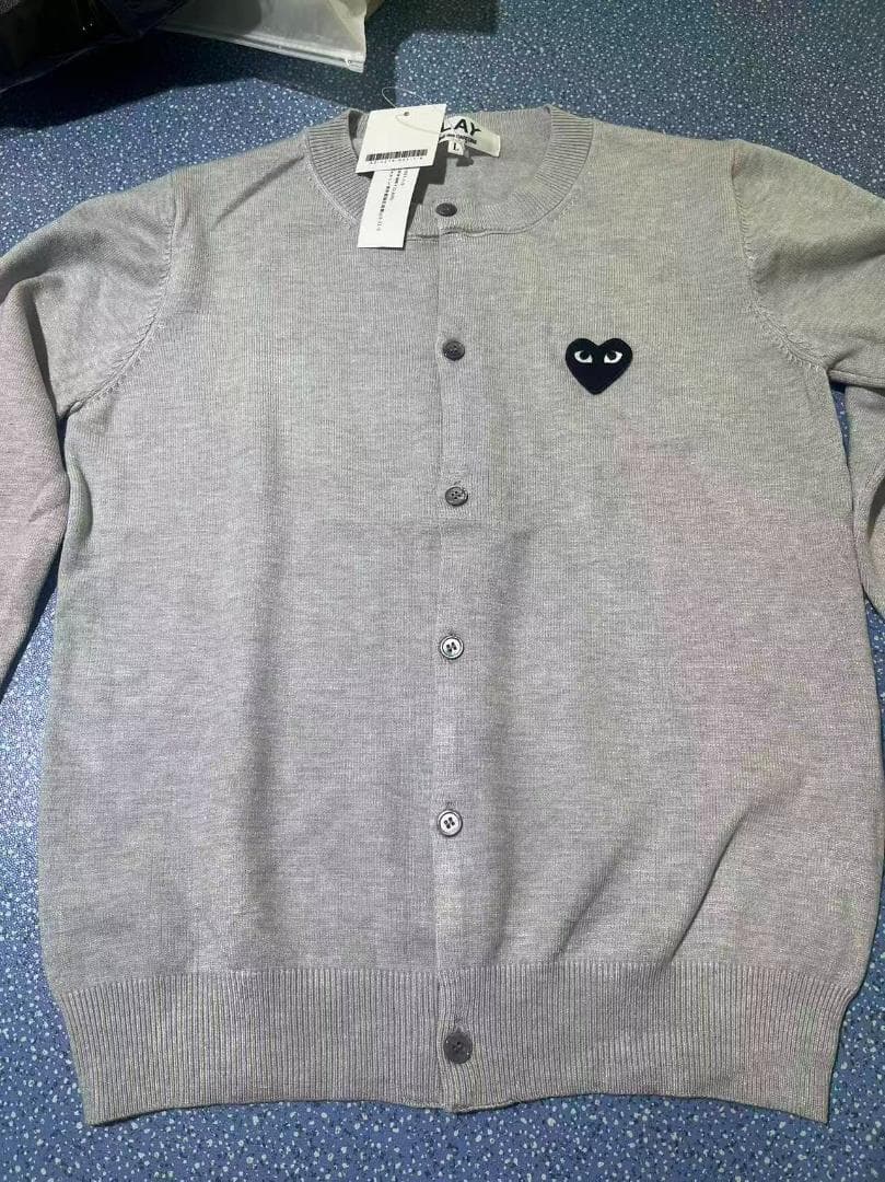 PLAY COMME des GARCONS カーディガンM-Lサイズグレー#4