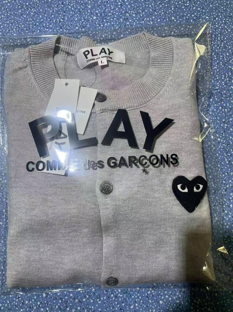 PLAY COMME des GARCONS カーディガンM-Lサイズグレー#4