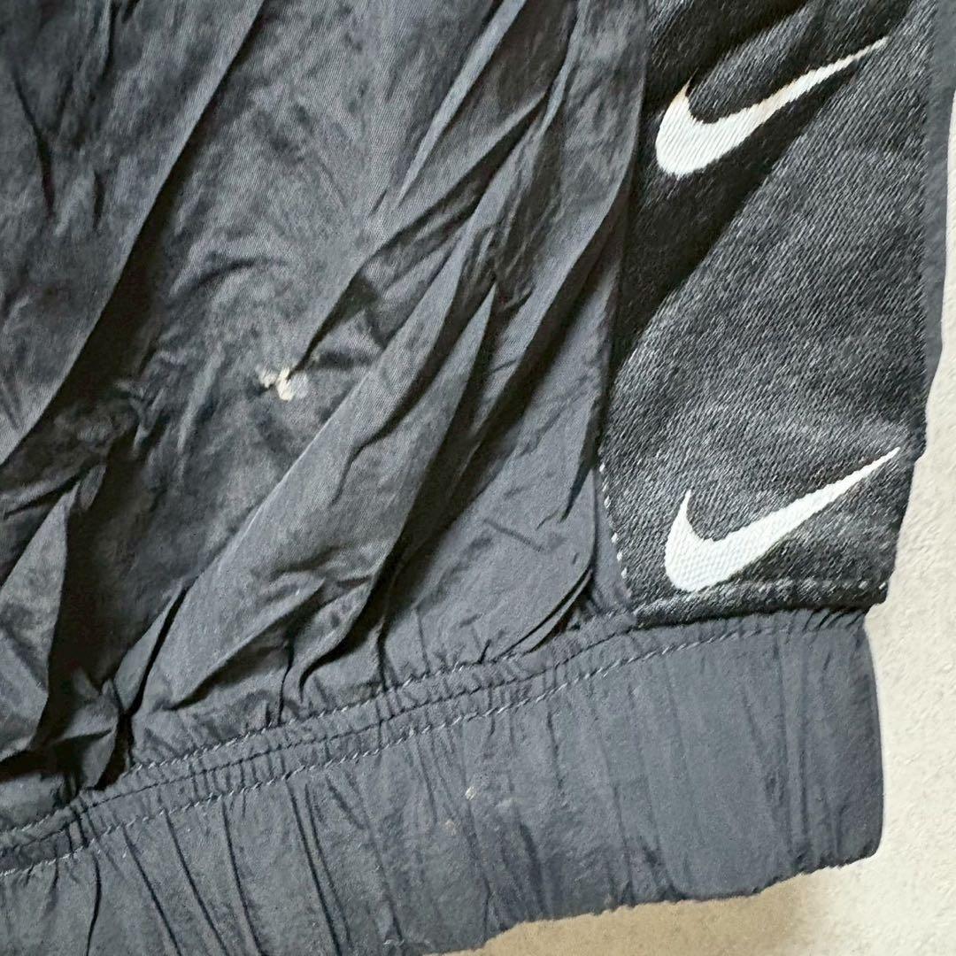 NIKE XL スウッシュ総柄 ナイロンパンツ ブラック　XL