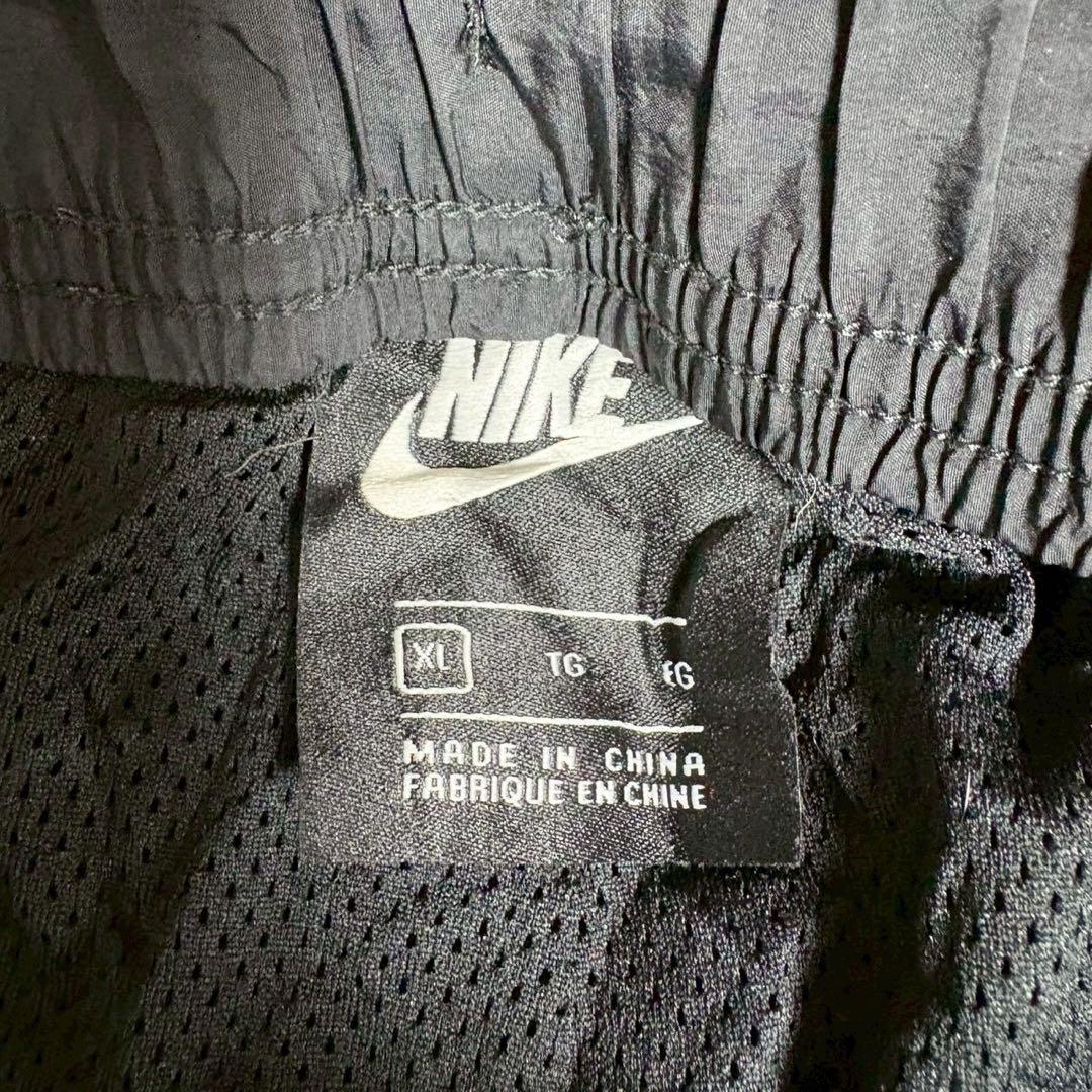 NIKE XL スウッシュ総柄 ナイロンパンツ ブラック　XL