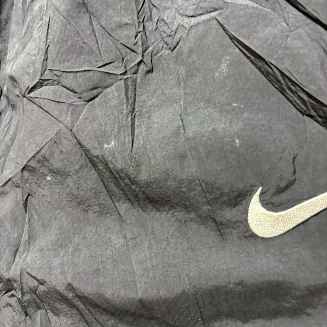 NIKE XL スウッシュ総柄 ナイロンパンツ ブラック　XL