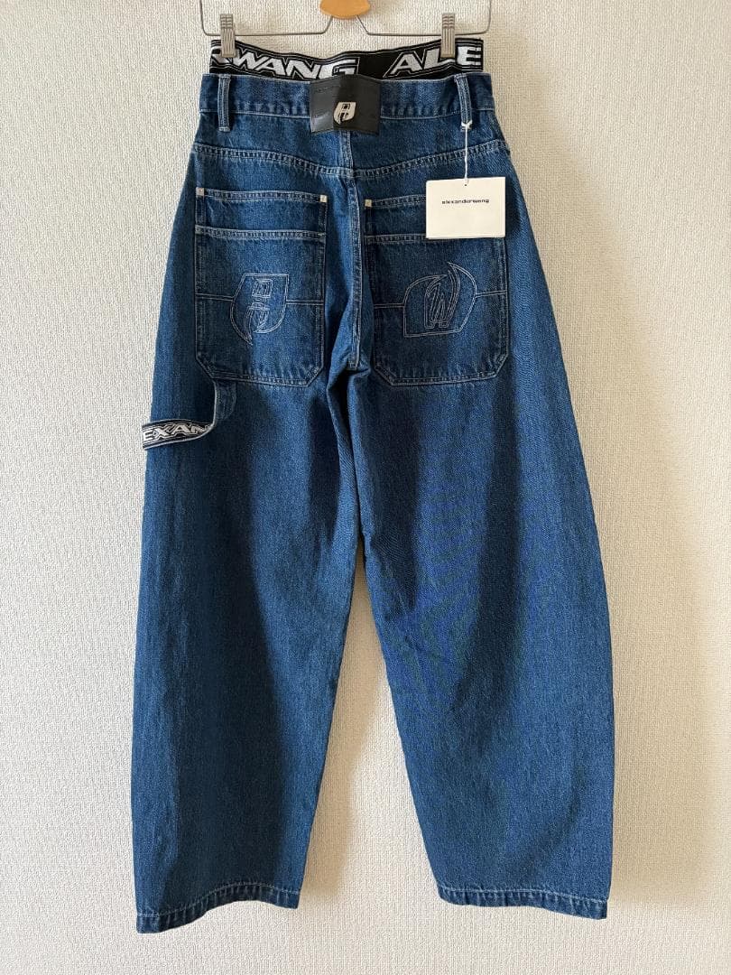 Alexander Wang ウエストバンドロゴ ワイドジーンズ　今週限り