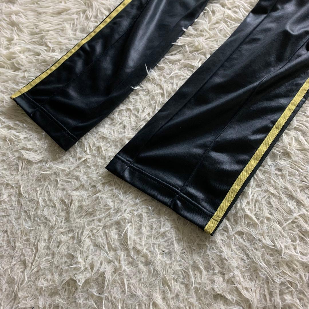 極美品■アディダス adidas ジャージ セットアップ 黒 金 L