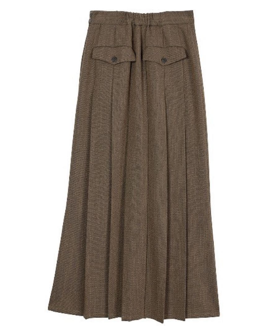 【美品】Ameri HERRINGBONE HEM PLEATS SKIRT
