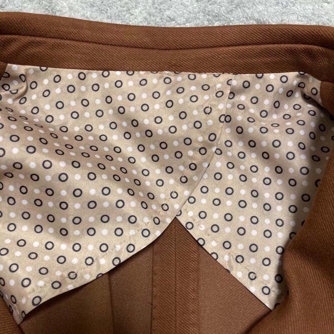 ブラウン　茶色　ジャケット　ダブルす