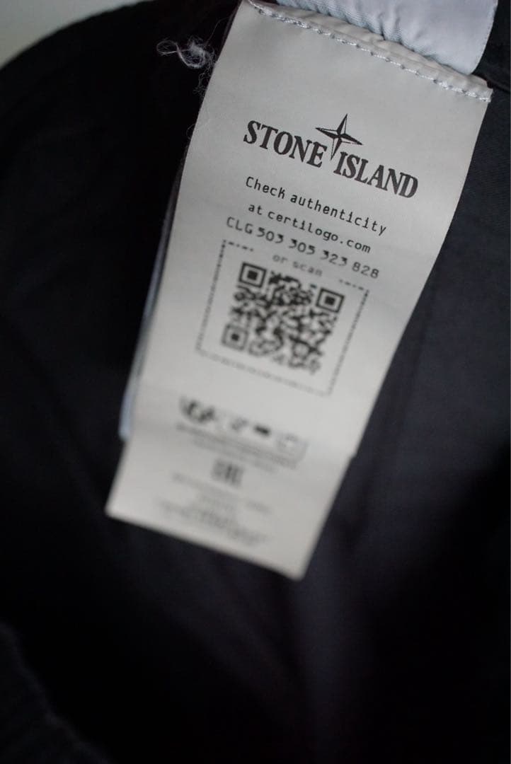 STONE ISLAMD 24AW 製品染 テーパード カーゴパンツ ブラック
