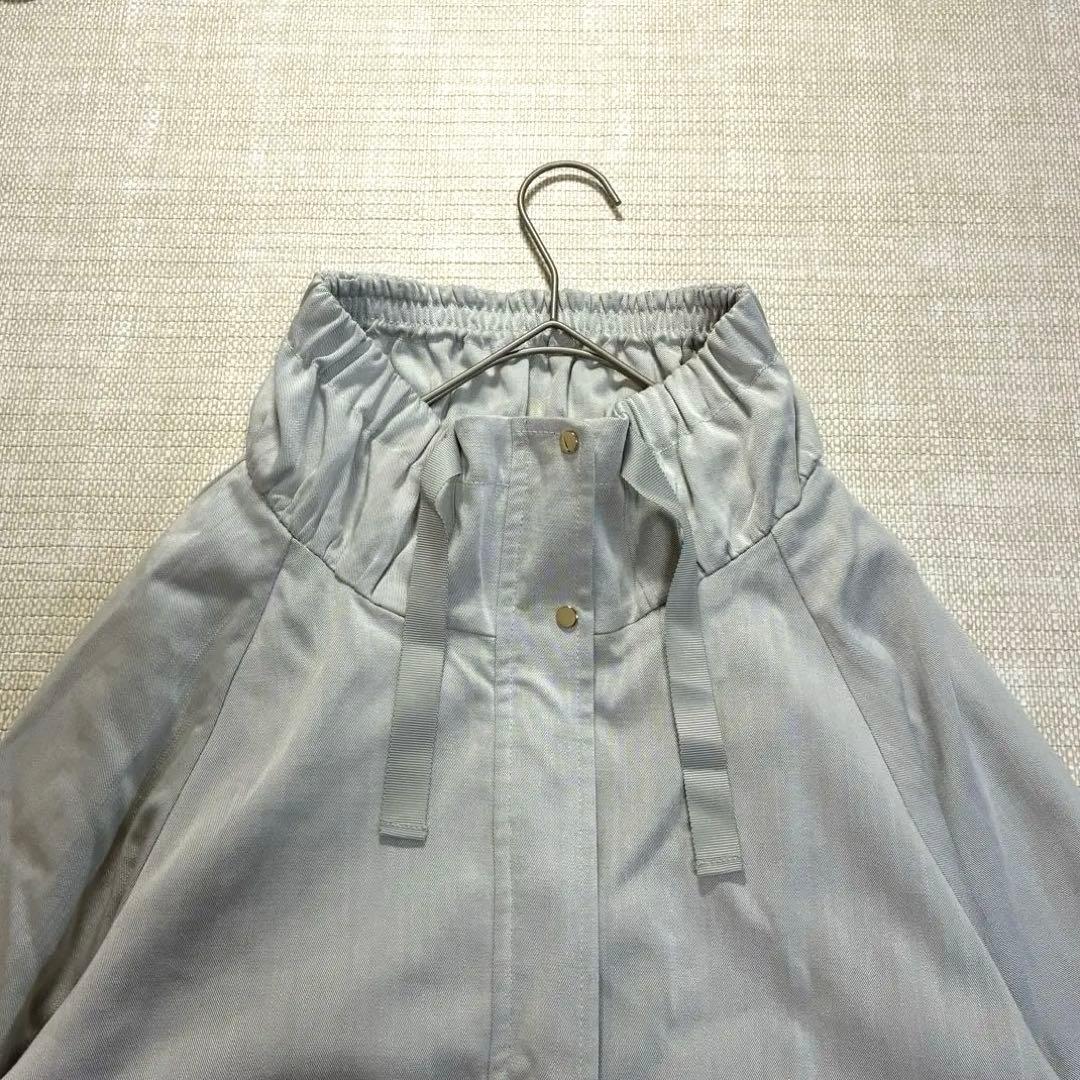 完売美品◆DoCLASSE ドレスデニム・ギャザーデザインブルゾン　グレー