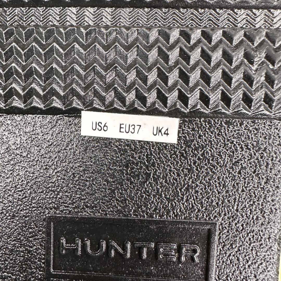 極美品 HUNTER 長靴 レインブーツ チェルシーサイドゴアショートブーツ 黒