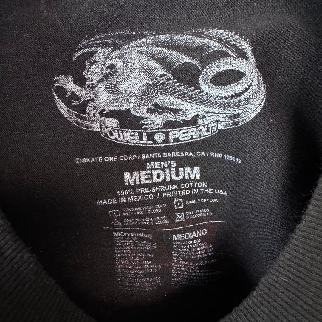 POWELL PERALTA パウエルペラルタ Tシャツ ウィングスカル M 黒