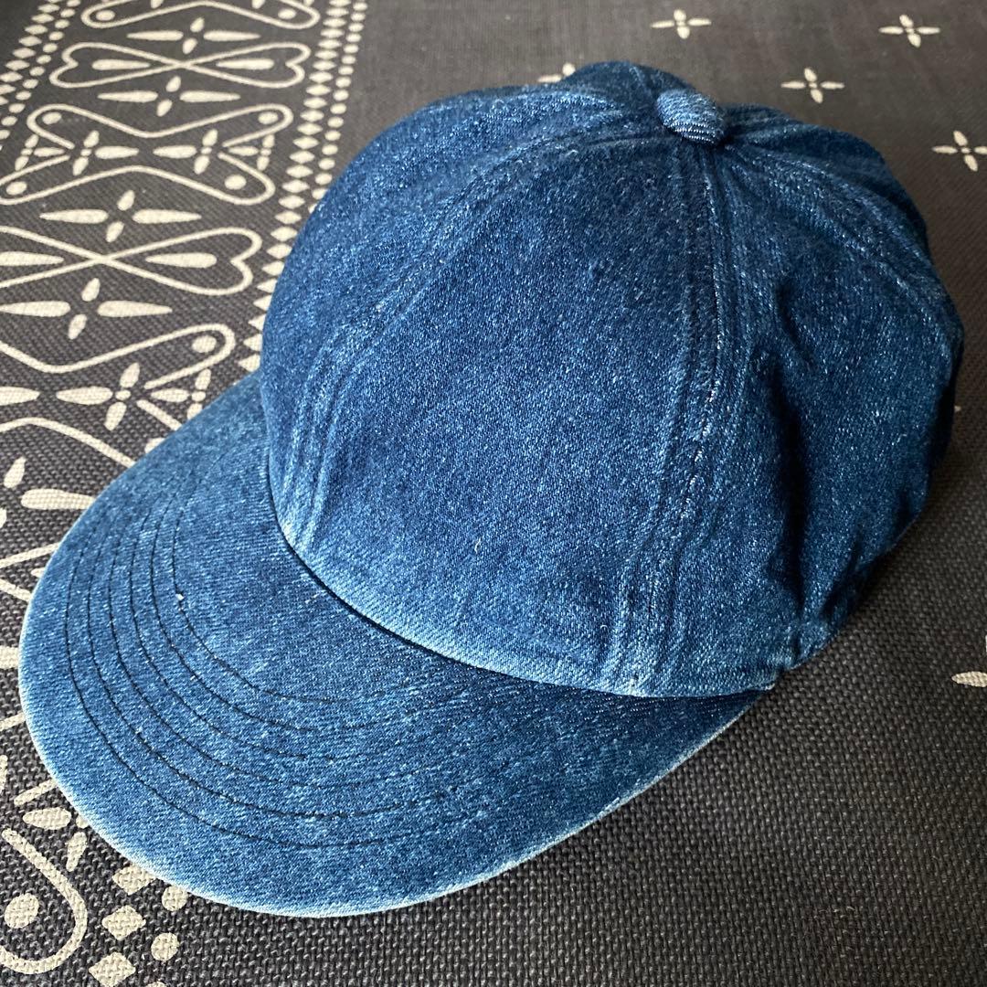 デニム　ロングビルキャップ　古着