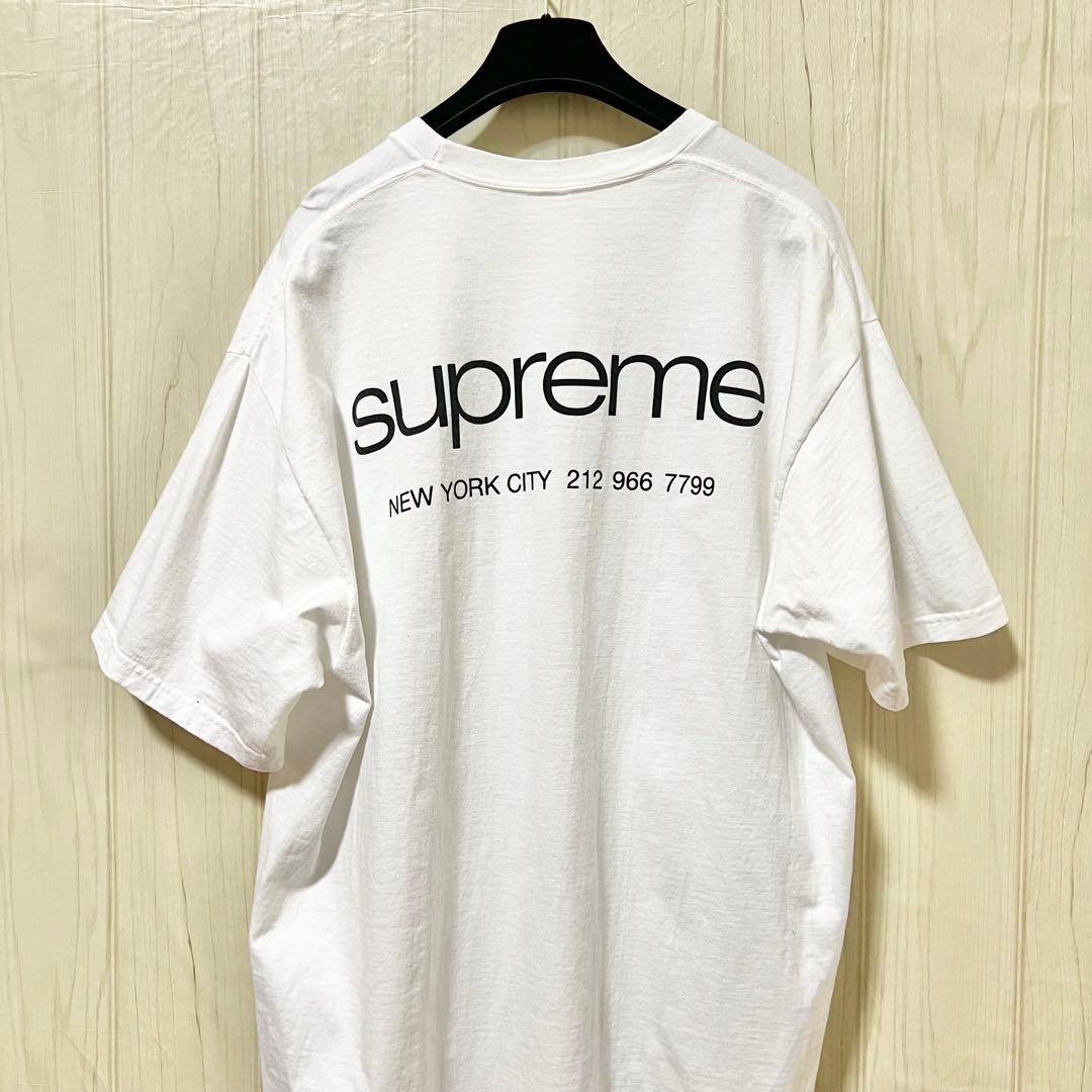 23AW【シュプリーム】ニューヨークシティTシャツ☆両面ロゴ☆ホワイト☆XL