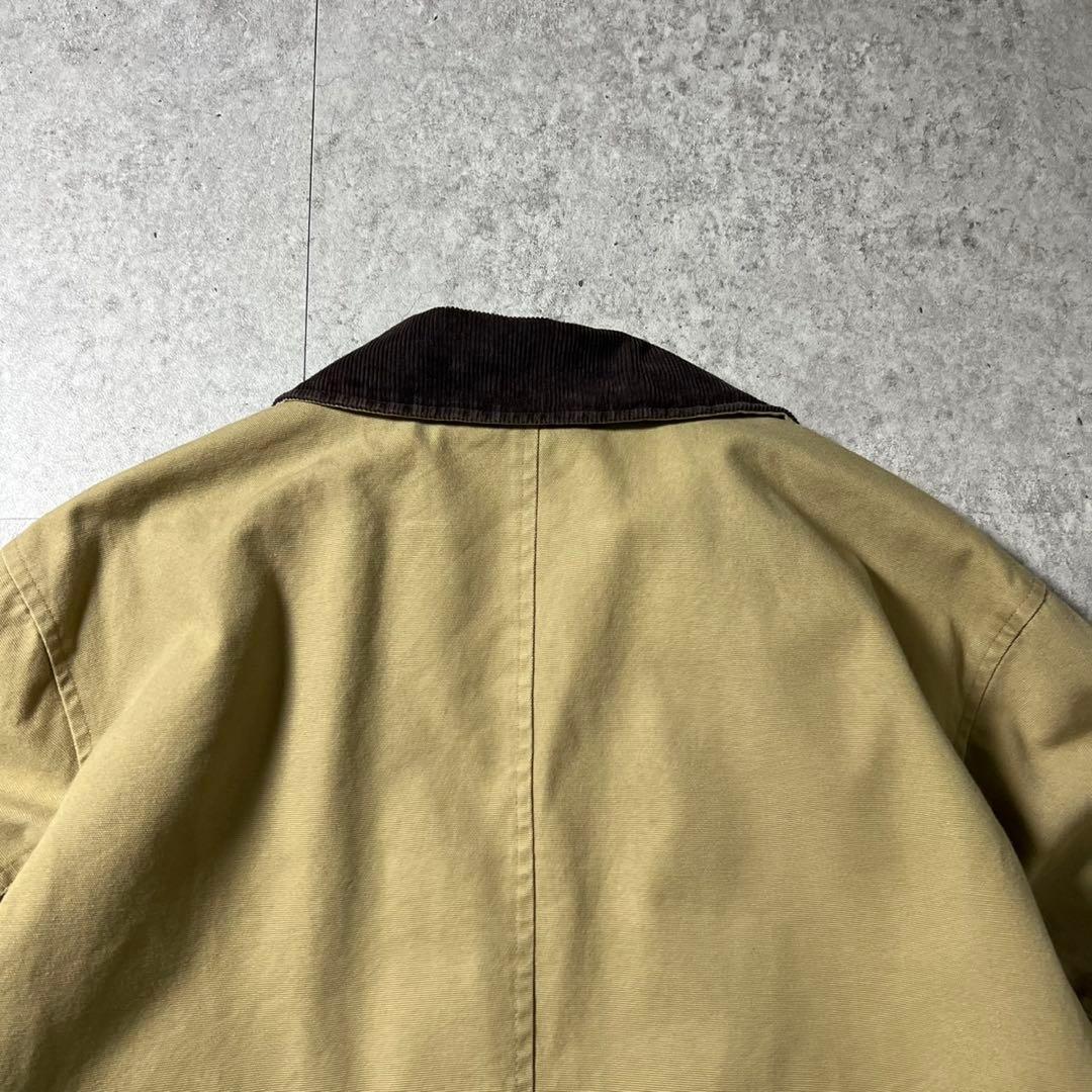 Lands’ End ハンティング カバーオール L 裏地チェック
