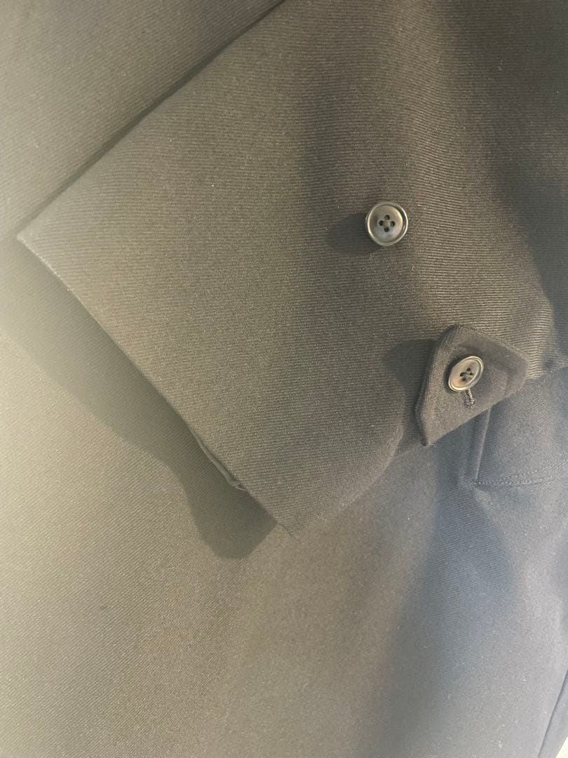 【美品】COMOLI 18AW ウールサージタイロッケンコート ネイビー 3