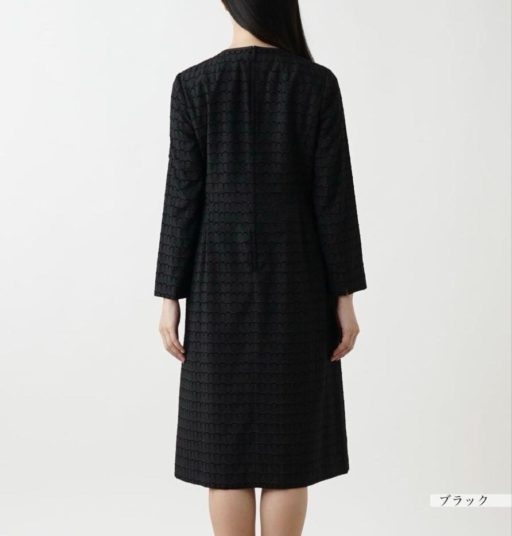 【新品】定価88,000円　レリアン　フォーマルワンピース　ブラック17＋