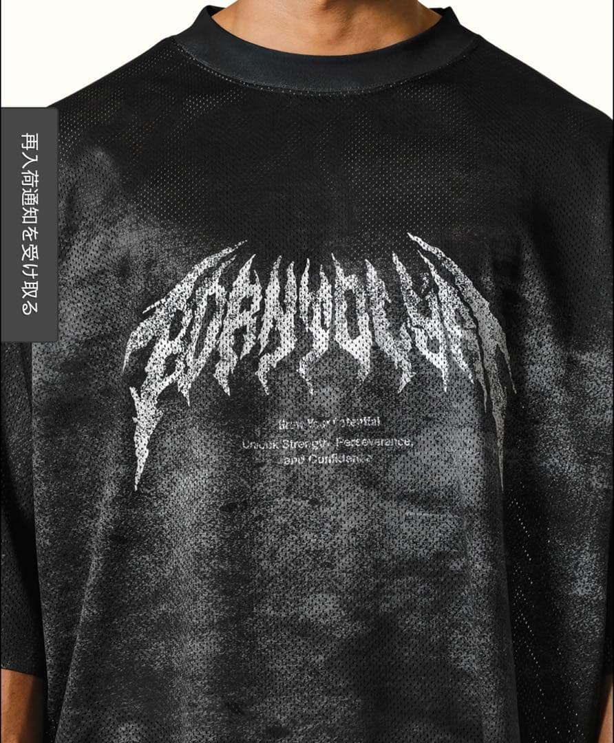 リフLYFT オーバーサイズ メッシュTシャツ ブラックLサイズ