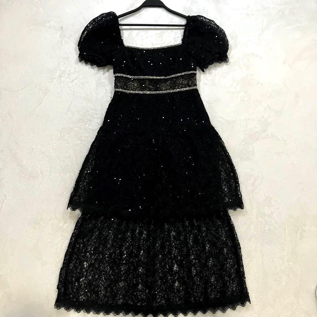 キャロル30美品♡セルフポートレート　クリスタル レイヤード レースドレス