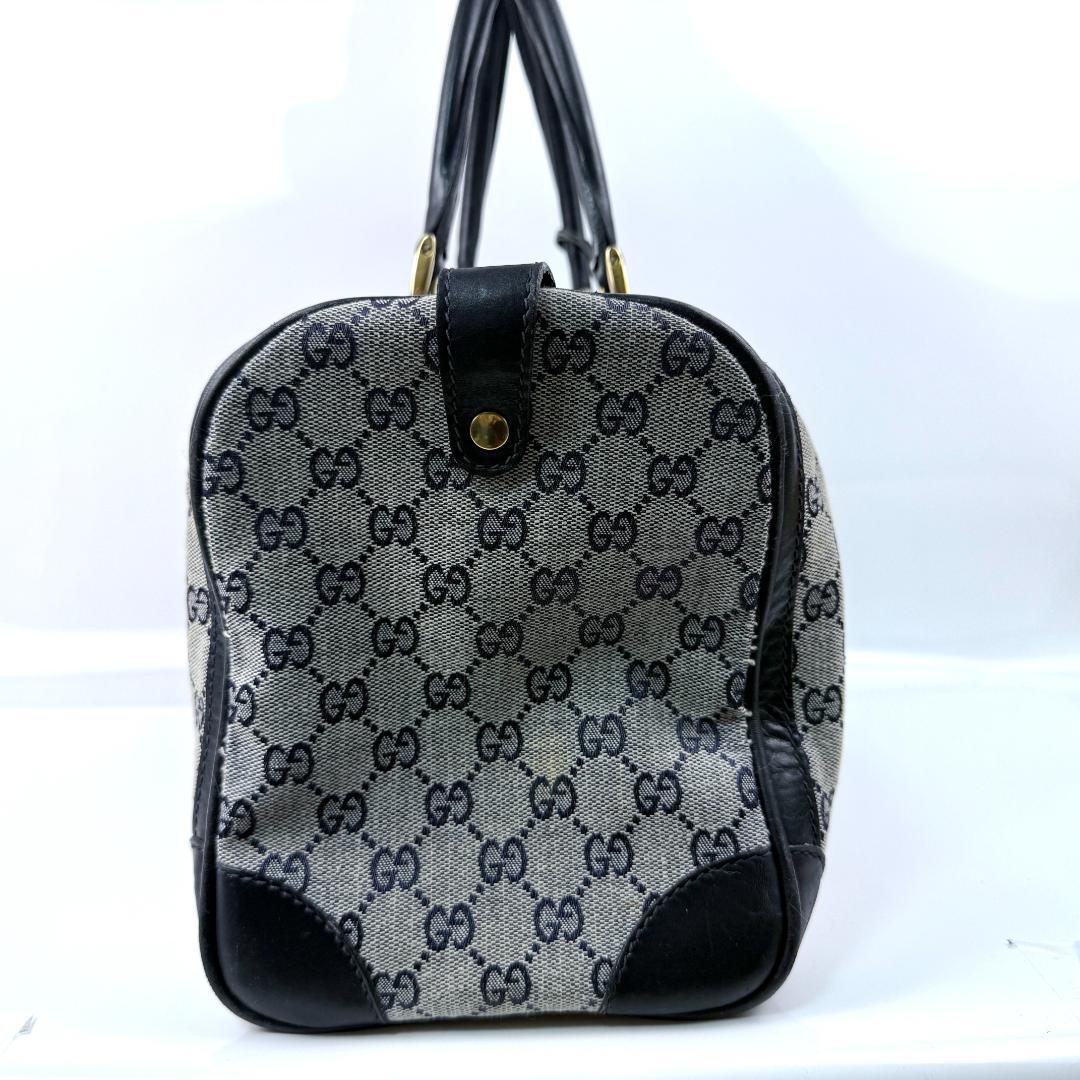 希少デザイン GUCCI ボストンバッグ GGスプリーム シェリーライン 大容量