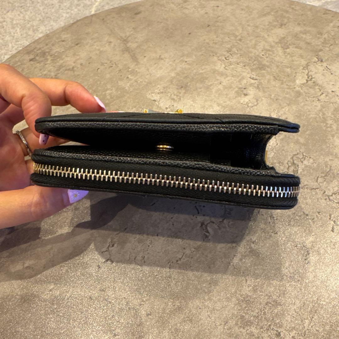 サンローラン 2つ折り財布 ブラックⅹゴールド
