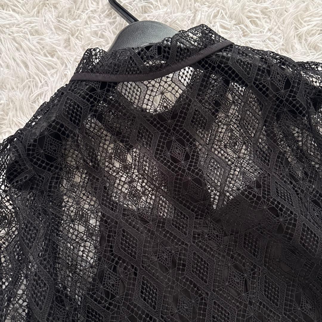 saki☆ 新品Ameri VINTAGE LACE POLO SHIRT