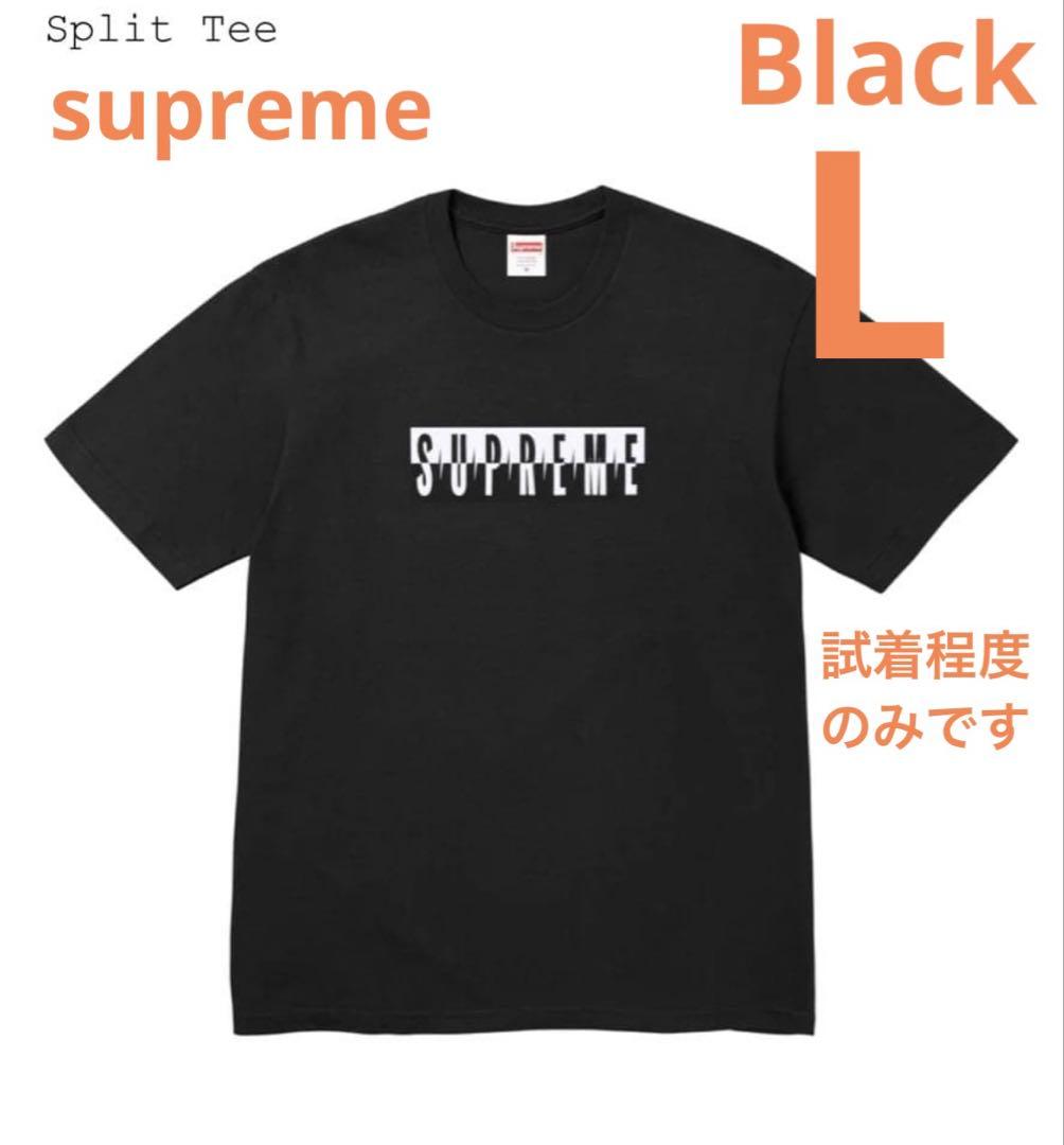 トップス Supreme Split Tee Black L