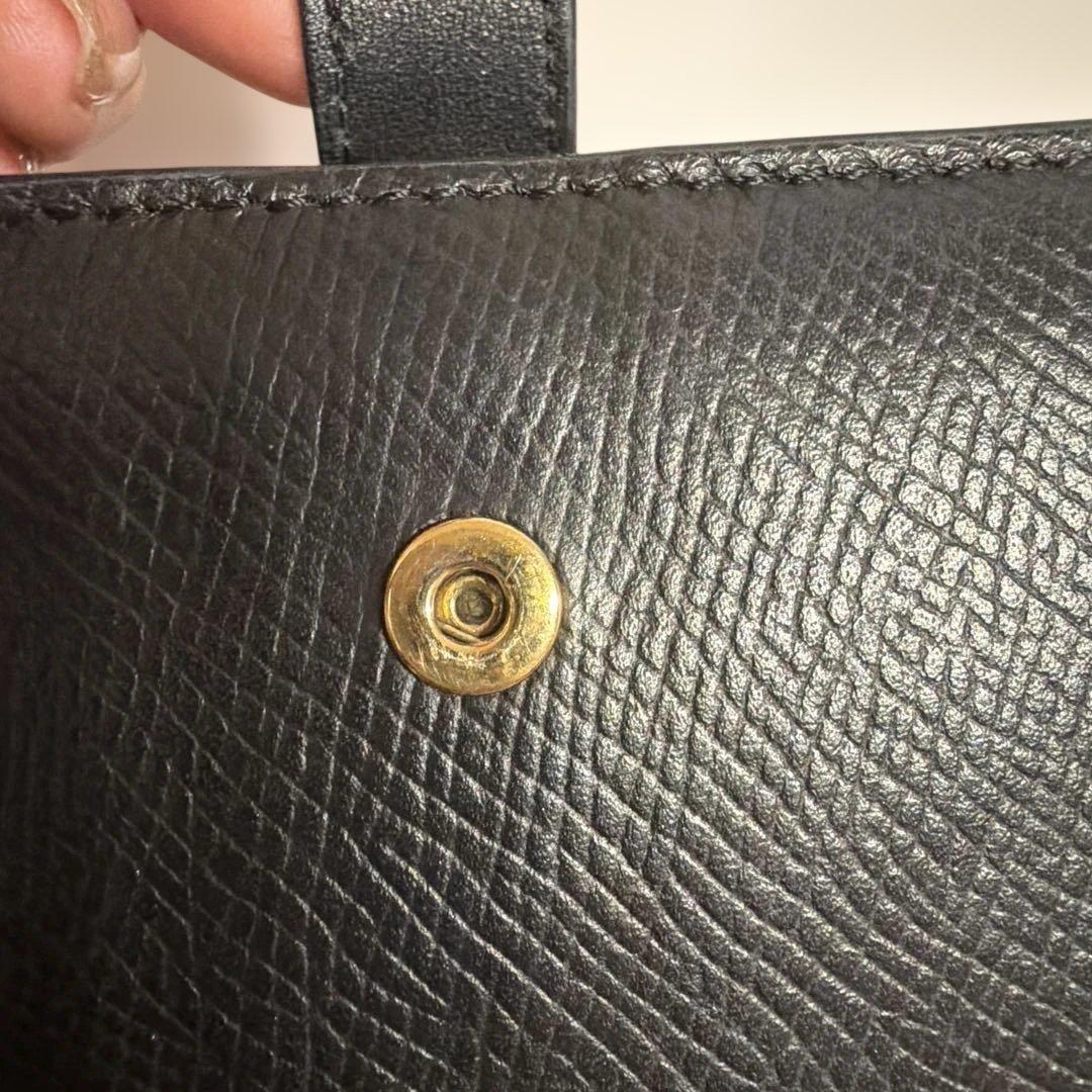 CELINE ブラックレザー 二つ折り財布