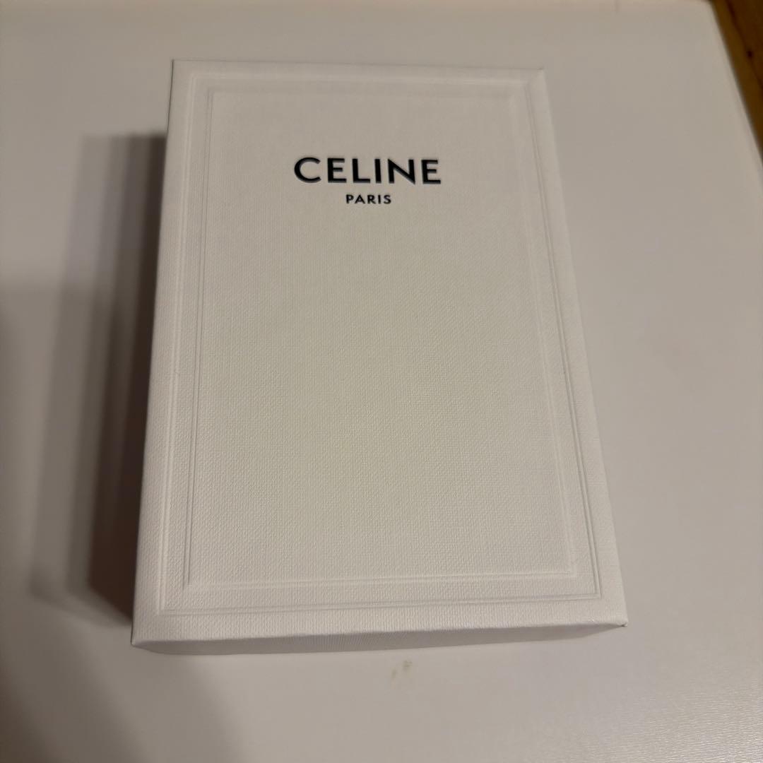 CELINE ブラックレザー 二つ折り財布
