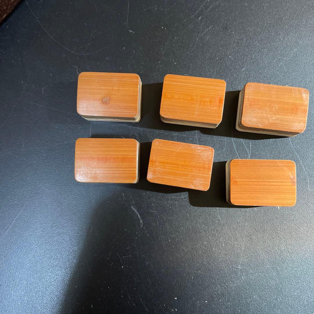 古い麻雀牌　竹牌　唐木箱入り