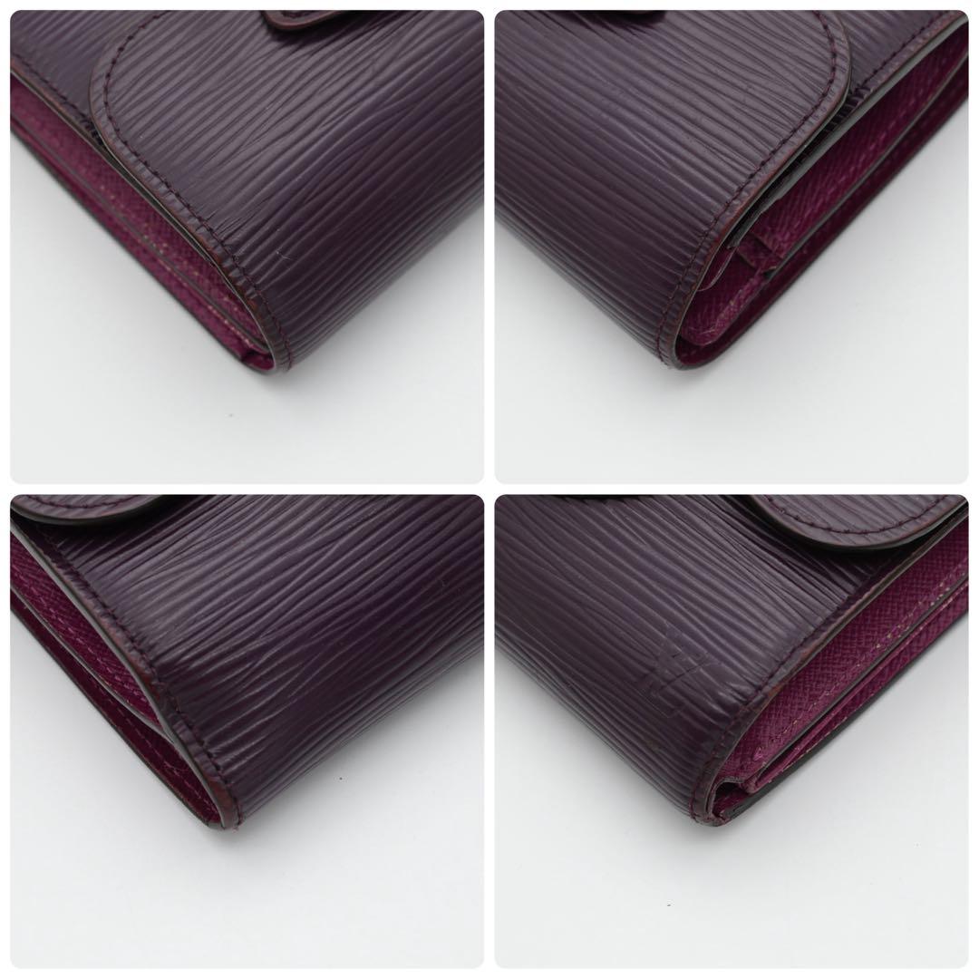 ルイヴィトン✨　エピ　ポルトフォイユ　ジョイ　三つ折り財布　ブラック　カシス