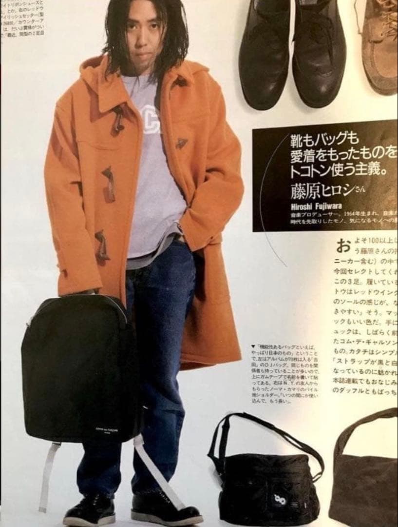 HERMES オレンジ ダッフルコート 52