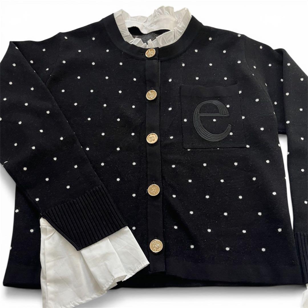 EIMY ISTOIRE Attached collar カーディガン ドット