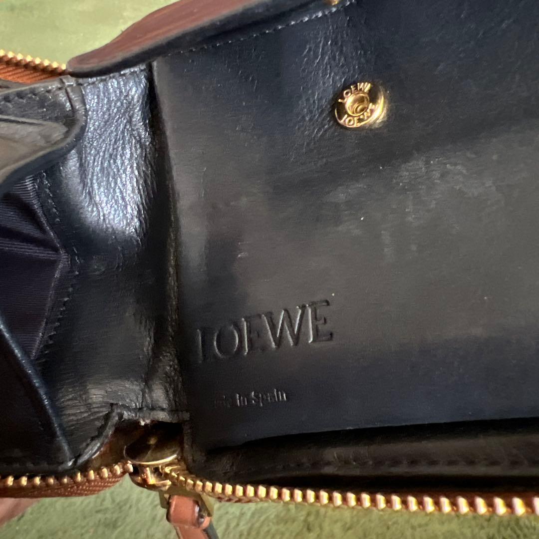 ロエベLOEWE陰陽二つ折り財布コンパクトジップウォレット
