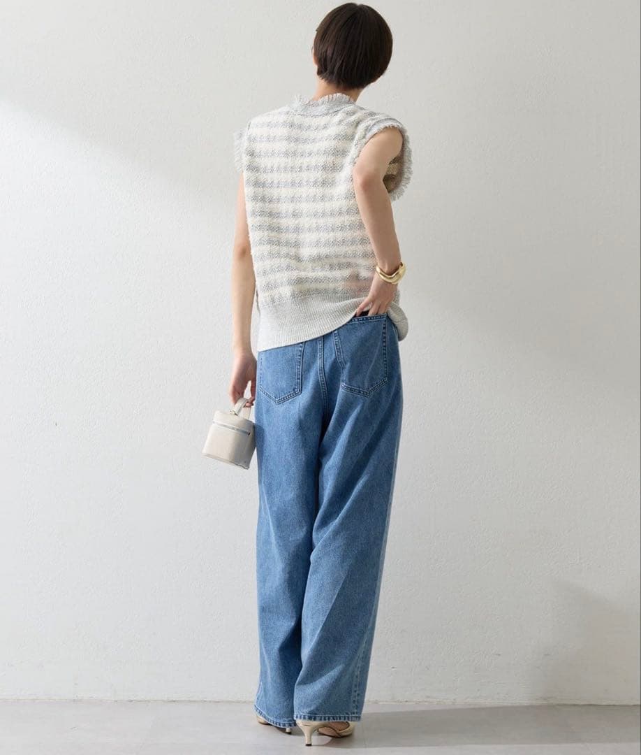 ★新品タグ　パルクロ購入　ウィムガゼット　ラップデニムパンツ　36