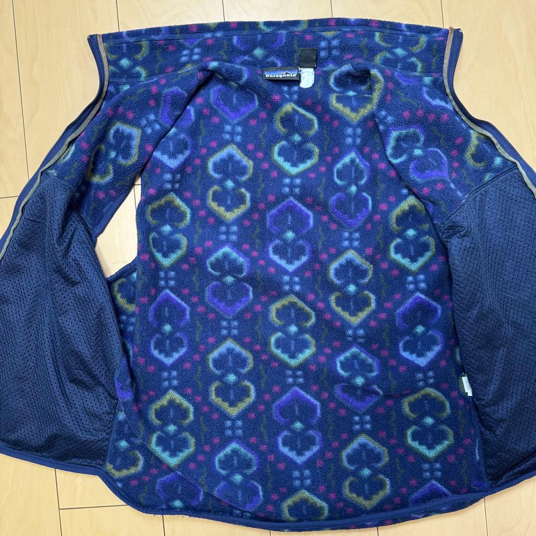パタゴニア シンチラ フリース ベスト タペストリー 総柄 M ビンテージ90s